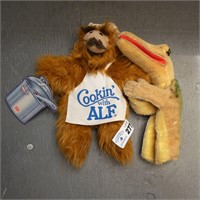 Steiff-Type Alligator Puppet & Alf Plush