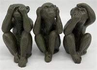 3pc Monkey Figurines