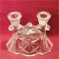 Glass Candleholder (Vintage)