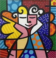 LG. PAINTING BY ROMERO BRITTO.