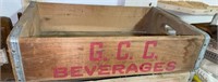 1950's G.C.C. Beverages Soda Wood Crate