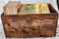Wood Box Filled with Farming/Tractor Magazines