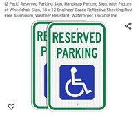 MSRP $30 2 Pack Handicap Parking Signs Heavy Metal