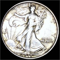 1917 Walking Liberty Half Dollar CLOSELY UNC