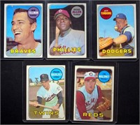 (9) 1969 Topps BB Cards w/ #350 Richie Allen