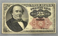 1874 USA fractional 25 cent note, Billet