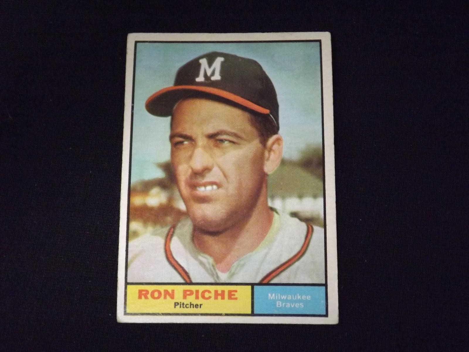 1961 TOPPS #61 RON PICHE BRAVES VINTAGE