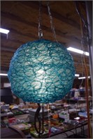VTG MCM Turquoise Swag Lamp