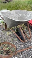 Metal wheelbarrow