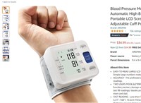 Blood Pressure Monitor - Wrist Accurate Automatic