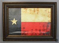 Framed Textured Texas Flag Print