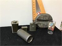 Collection of military tins