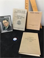 Military manuals and FDR memorabilia