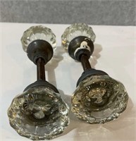 Antique glass door knobs