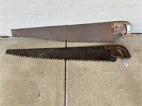 Two Large Hand Saws