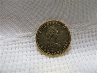 1986 Canada Maple Leaf 1/10oz .999 Pure Gold Coin