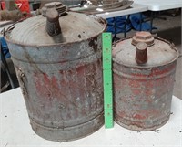 2 Galvanized Gas Cans