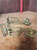 Antique Swivel  Brass Piano or wall Candlestick