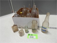 Selection of antique bottles