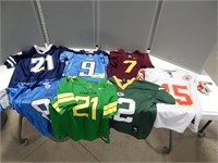 Assorted sizes of children's jerseys