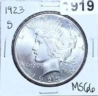 1923-S Silver Peace Dollar SUPERB GEM BU
