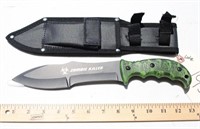 Zombie Killer Knife w/Sheath - green handle