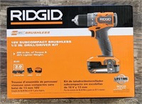 C1150  RIDGID Sub Compact Cordless Drill Kit, 1/2