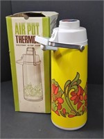 1970's Retro Bright Colors, 17” Air Pot Thermos,