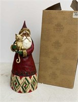 Jim Shore Santa & Cat Figurine