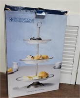 International silver 3-tier server - new and box