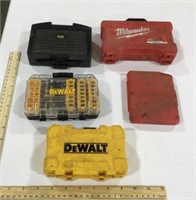 5 cases w/ drillbits: 2 Master Mechanics, 2