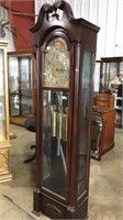 ORNATE MAHOGANY REVERE GRANDFATHER CLOCK