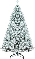 7ft Snow Flocked Christmas Tree with Stand