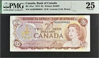 Canada $2 BC-47a-i 1974 PMG 25 VF Banknote CAAD