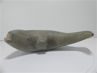 INUIT SOAPSTONE CARVED WHALE