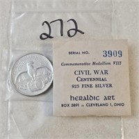 1961 Civil War So Called Silver Half Dollar Serial