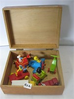 Wooden Box with small Toys