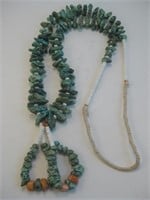 Santo Domingo Turquoise & Coral Jacla Necklace