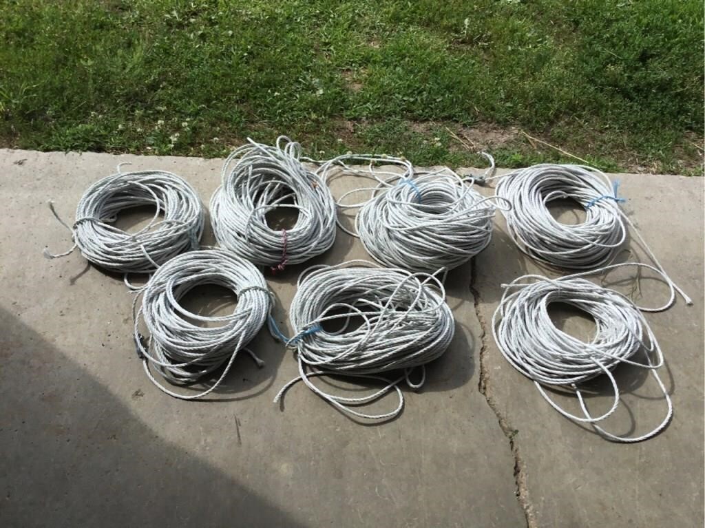 Electric fencing rope