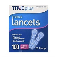 Trueplus Sterile Lancets, 28 Gauge, 100 Each