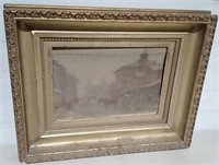 Antique L. Tucker Oil On Board Painting 21.5x17"