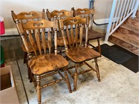 Classic Wood Dining Chair Set of Five