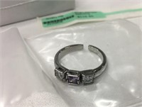 Silver Stainless Steel Chimento CZ Ring