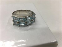 925 Silver Topaz Size 8 Ring
