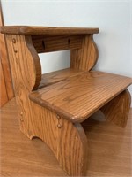 Solid oak step stool