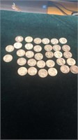 Lot of 32 Silver Quarters 1962