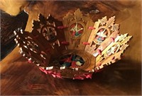 Antique Hand Carved/Painted Folk Art Bowl