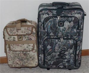 Leisure Floral Fabric Luggage Sets (17"×9"×27")