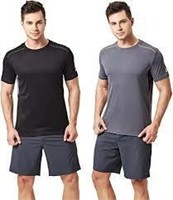 TEXFIT Men's 2-Pack Active Sport Long Sleeve Shirt