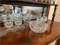 Set of Four Brandy Balloons, Decanter and a